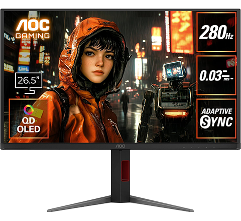 AOC Q27G4ZD/11 [26.5型ゲーミング液晶ディスプレイ/QD-OLEDパネル/2560×1440/HDMI、DisplayPort/240Hz]