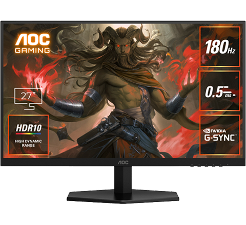 AOC Q27G40E/11 [27型ゲーミング液晶ディスプレイ/2560×1440/HDMI、DisplayPort/スピーカー：なし/180Hz]