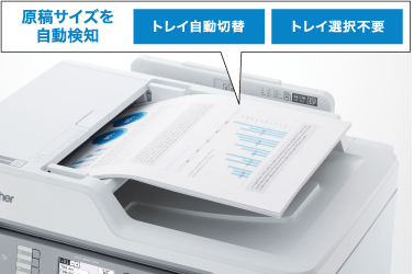 原稿サイズ自動検知機能